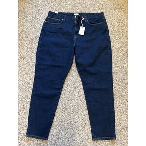 Good American Plus Sz New Jeans Dark Wash Size 28-32 Caulk Denim Stretchy $149